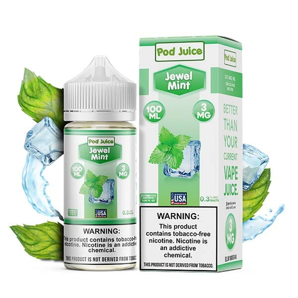 Pod Juice - Jewel Mint 100ml Visalia Vapes Pod Juice - Jewel Mint 100ml Visalia Vapes
