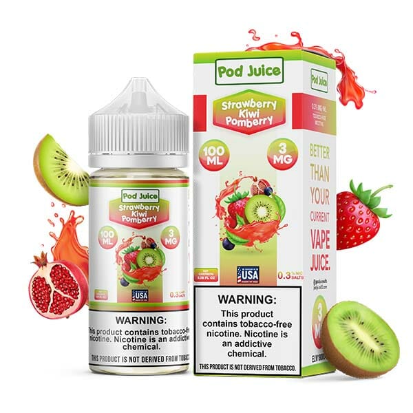 Pod Juice - Strawberry Kiwi Pomberry 100ml Visalia Vapes Pod Juice - Strawberry Kiwi Pomberry 100ml Visalia Vapes