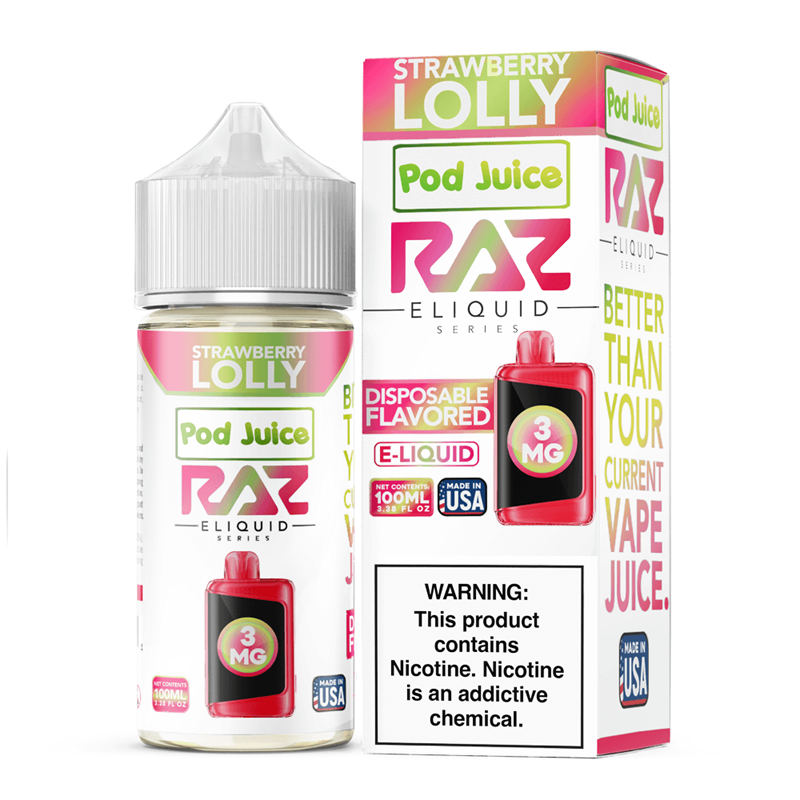 Pod/Raz Juice - Strawberry Lolly
