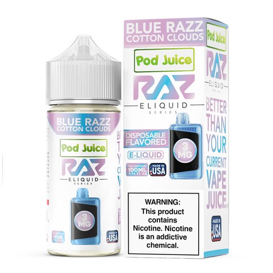 Pod/Raz Juice - Blue raz cotton clouds