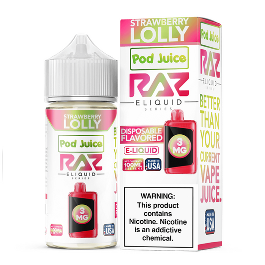 Pod/Raz Juice - Strawberry Lolly