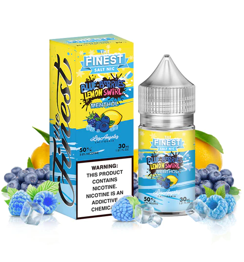 The Finest Nic Salt - Blue Berry Lemon Swirl Menthol