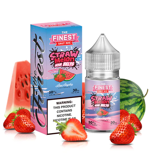 The Finest Nic Salt - Straw Melon Sour Belts