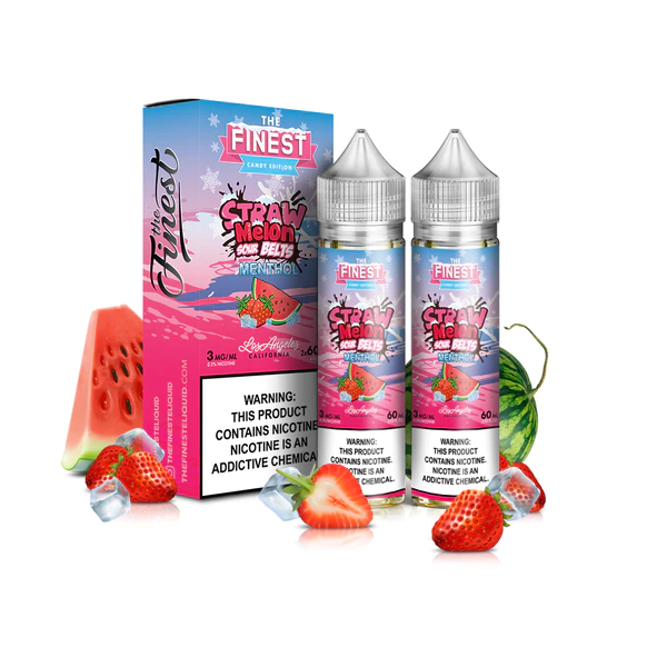 The Finest - Strawmelon Sour Belts Menthol 60ml 0mg